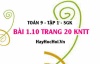 Bài 1.10 trang 20 Toán 9 tập 1 Kết nối tri thức SGK
